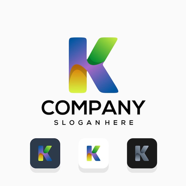modern letter k logo design