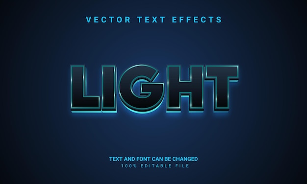 modern light editable text effect