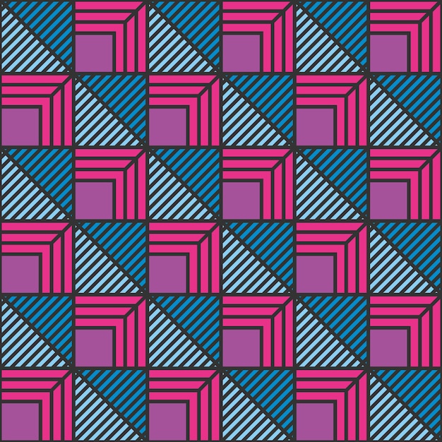 modern line abstract geometric seamless pattern.