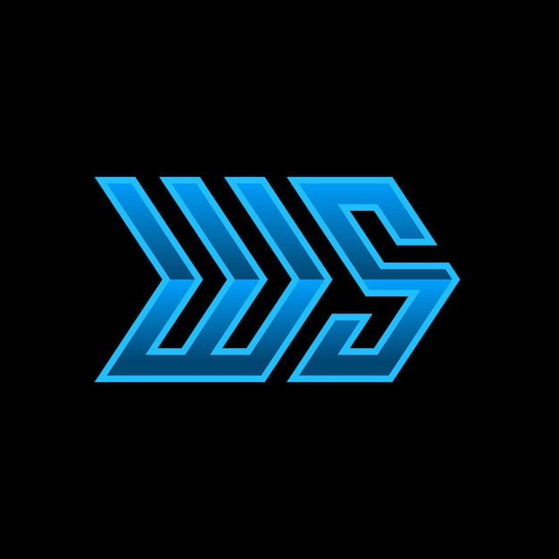Modern logo letters WS or SW vector design