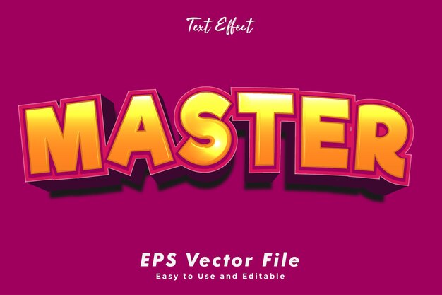 Modern  Master text effect. editable and easy to use. typography effect