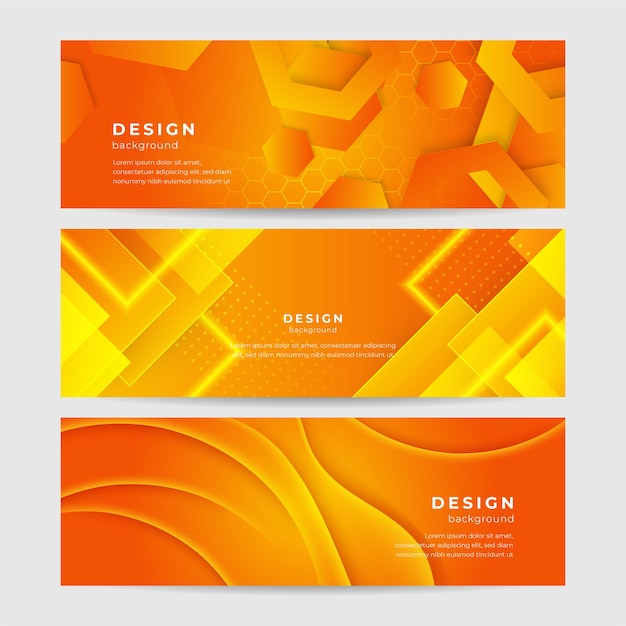 Modern minimal orange background design Abstract orange banner vector illustration Yellow orange vector abstract graphic design Banner Pattern background template