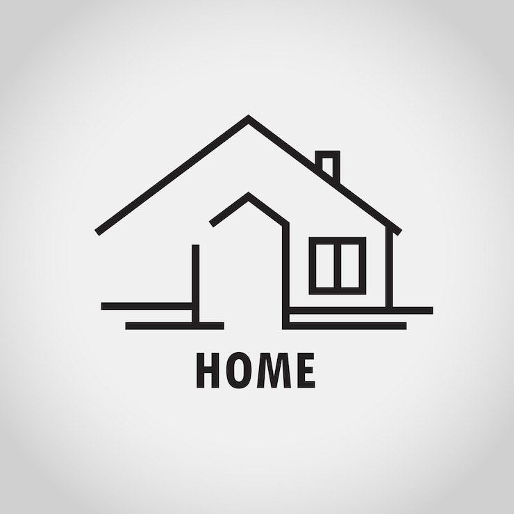 Vektor modern minimalist house home flat logo icon concept idea vector