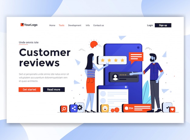  Modern  of website template - Customer reviews