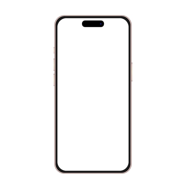 Modern Oval Notch Smartphone Realistic Mockup