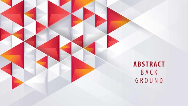 Modern polygon triangles background Abstract geometric 3d triangle shape Red triangle Pattern design