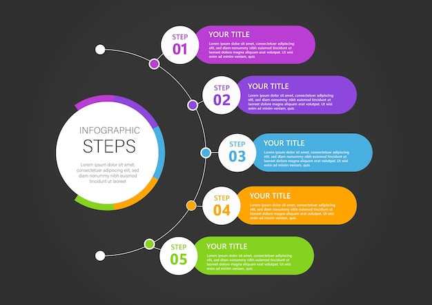 Modern Professional Steps Infographic Template