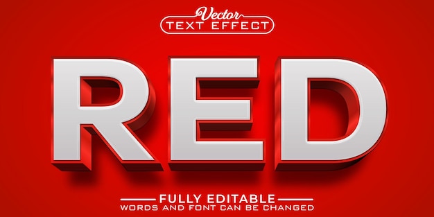 Modern Red Editable Text Effect Template