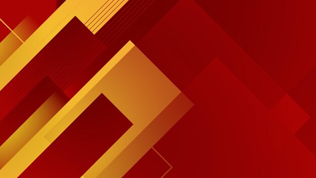 Modern Red Gold Abstract Geometric Polygonal Dynamic Lines Background for Banner Advertising