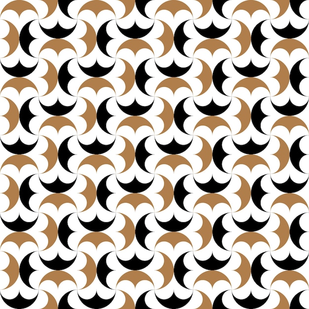 Modern repeating seamless pattern of repeat round shapes Waves design elements