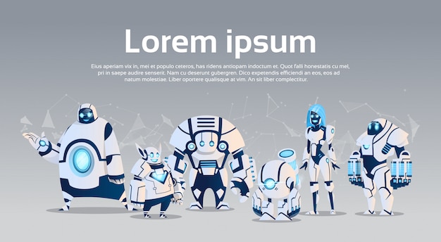 modern robots group artificial intelligence technology