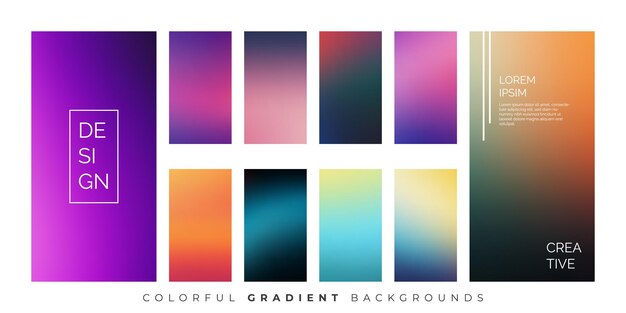Modern Screen Vector Design with Soft Color Gradients for Mobile App