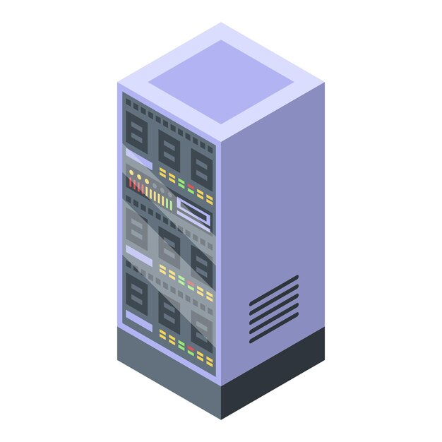 modern server wardrobe icon isometric of modern server wardrobe vector icon for web design isolated on white background