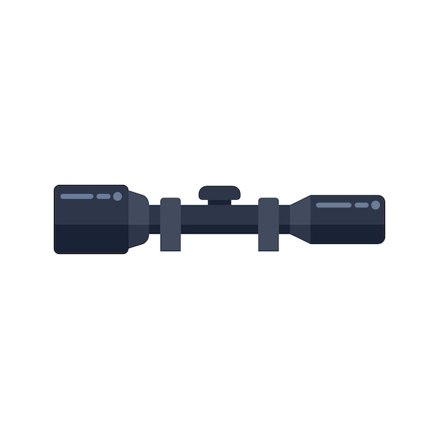 Modern sight icon flat vector Rifle gun Target cross isolated