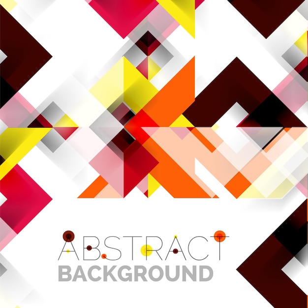 Modern square geometric pattern design on white