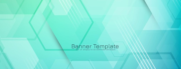 Modern stylish hexagon shapes geometric banner vector