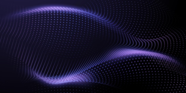 Modern technology abstract particle wave background Vector illustration