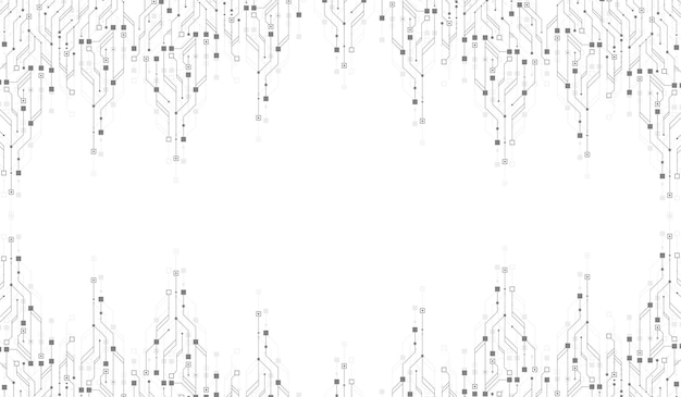 Modern technology circuit board texture background design. Waves flow. Quantum explosion technology. Quantum computer technologies concepts. Futuristic blue circuit board background vector motherboard