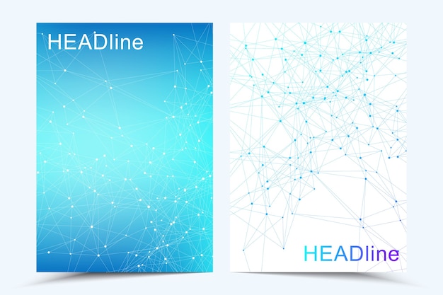 Modern templates cover for sciences and technology