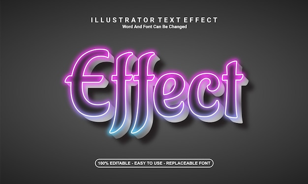 Modern text effect design effect