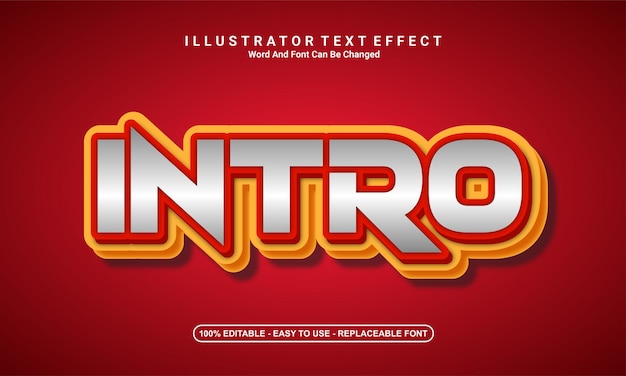 Modern text effect design, intro