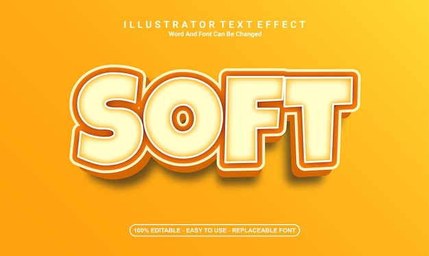 Modern text effect design soft