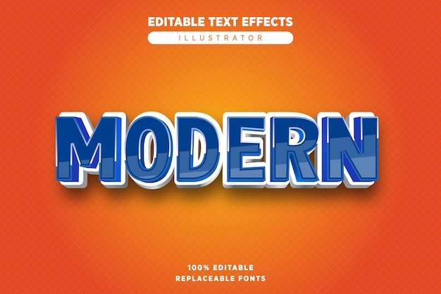modern text effect editable