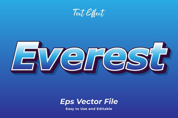 Modern text effect Everest Editable and easy to use Premium vector