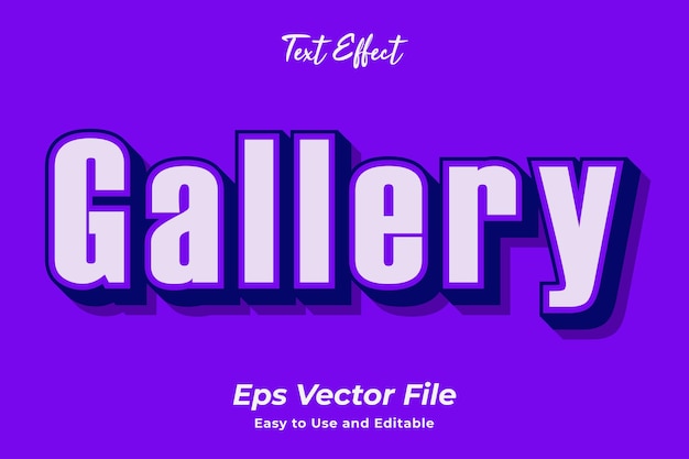Modern text effect Gallery Editable and easy to use Premium vector