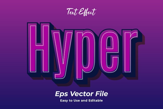 modern text effect hyper editable and easy to use