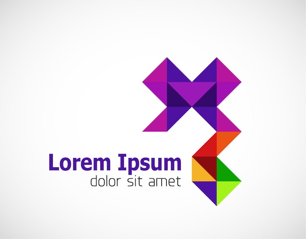 Modern triangle abstract business symbol