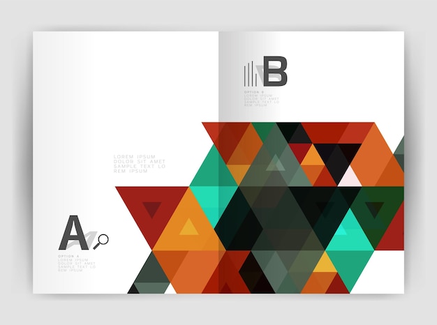 Modern triangle print template