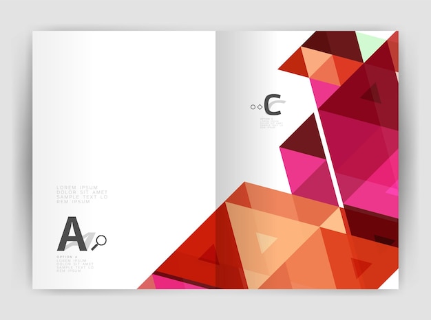 Modern triangle print template