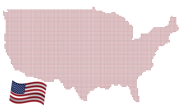 modern usa dotted map design with minimalistic style for high quality digital and print use
