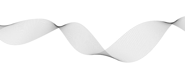 modern vector background with black wavy lines
