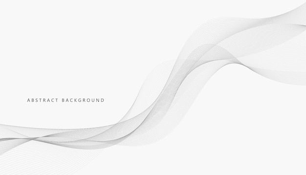 Modern Vector Background with Black Wavy Lines