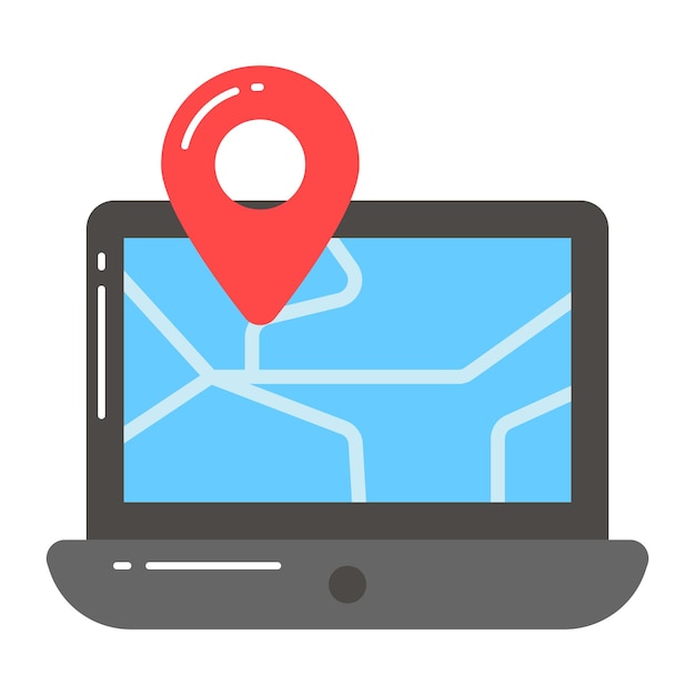 modern vector of location tracking in editable style easy to use icon