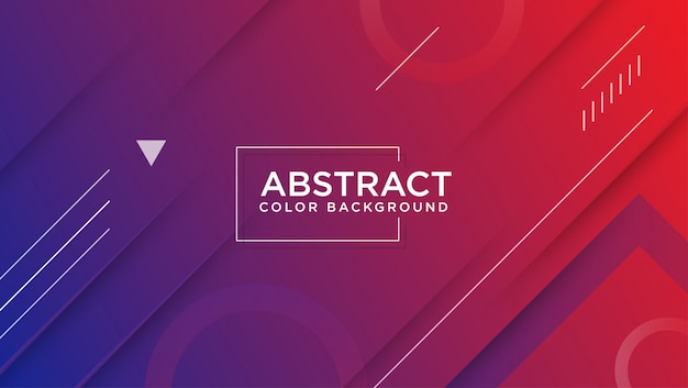 Modern vibrant abstract gradient memphis style background