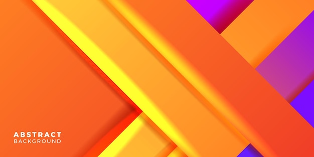 modern vibrant geometric orange and blue purple violet duotone abstract gradient concept cover poster banner template for futuristic technology
