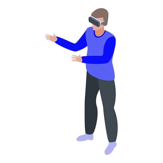 Modern virtual reality icon Isometric of modern virtual reality vector icon for web design isolated on white background