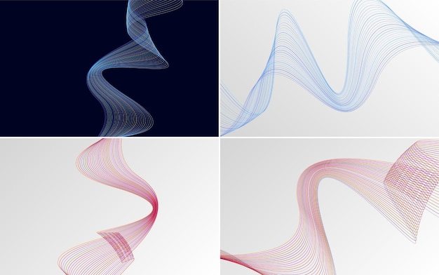 modern wave curve abstract presentation background pack