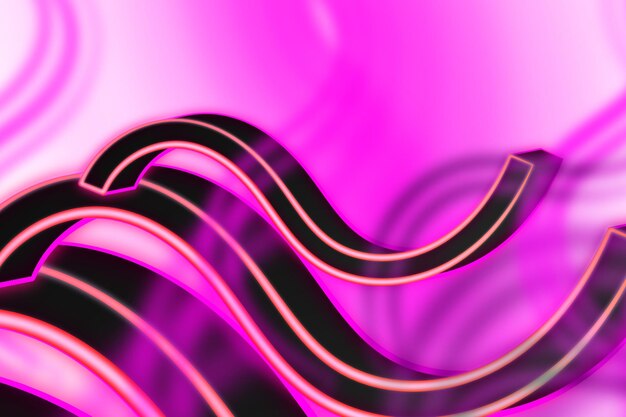 Modern wavy with 3d lines creative with pink color vector background design template