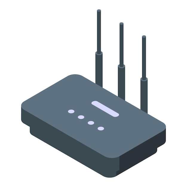 Modern wifi router providing wireless internet connection for home office