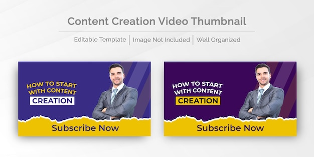 Modern Youtube Cover And Video Thumbnail Template