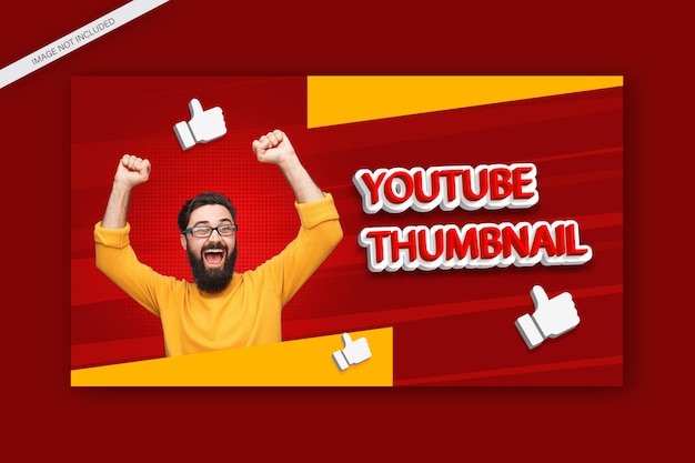 modern youtube thumbnail background design template with awesome text effect