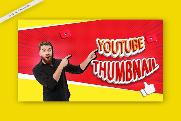 modern youtube thumbnail background design template with awesome text effect