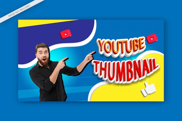 modern youtube thumbnail background design template with awesome text effect