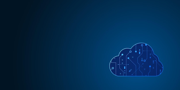 Moderne cloudteknologi futuristisk online lagerarbejde hjemmefra