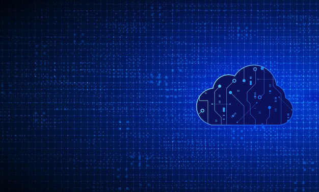 Moderne cloudteknologi futuristisk online lagerarbejde hjemmefra