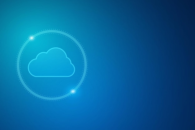 Moderne cloudteknologi futuristisk online lagerarbejde hjemmefra